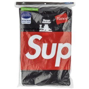 Supreme Hanes Tagless Tees (3 Pack) Black